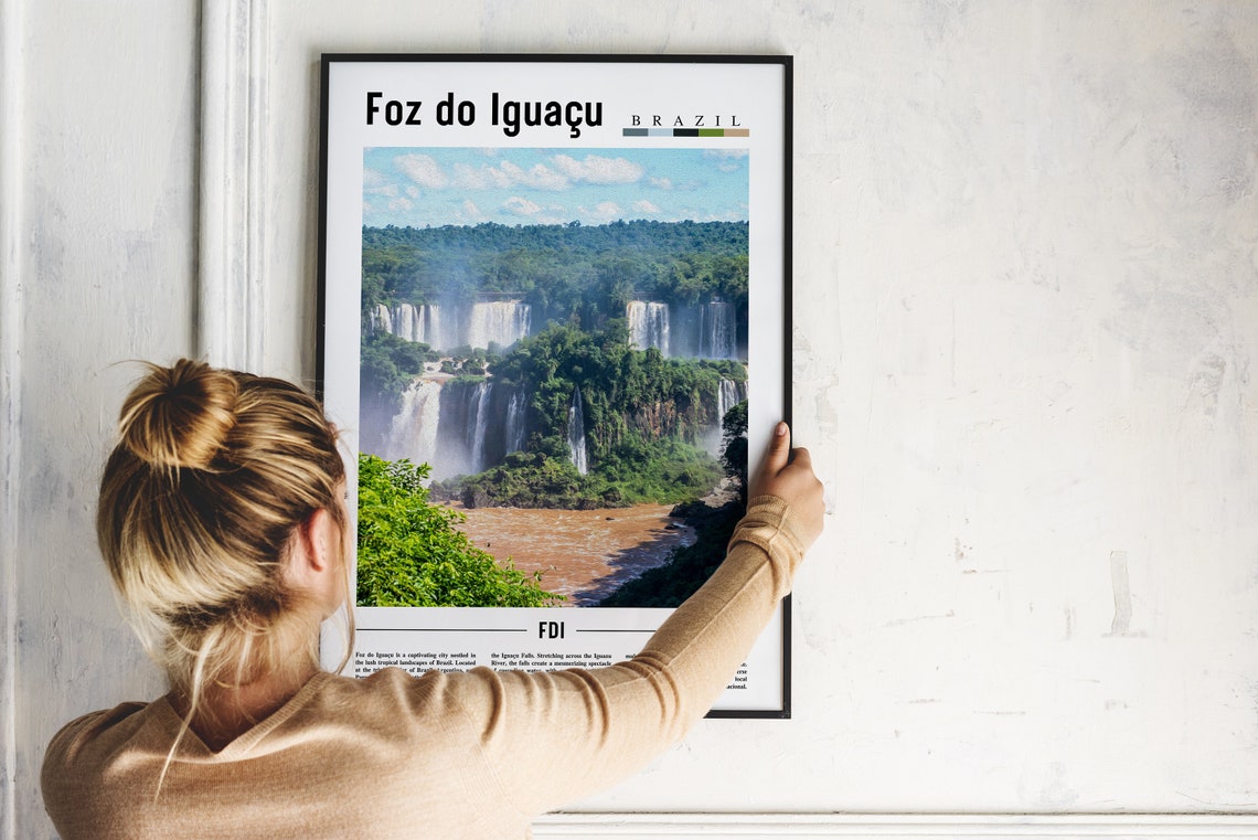 Foz Do Iguau Poster Foz Do Iguau Print Foz Do Iguau Wall Art South America Poster South America Print Travel Poster - Image 2