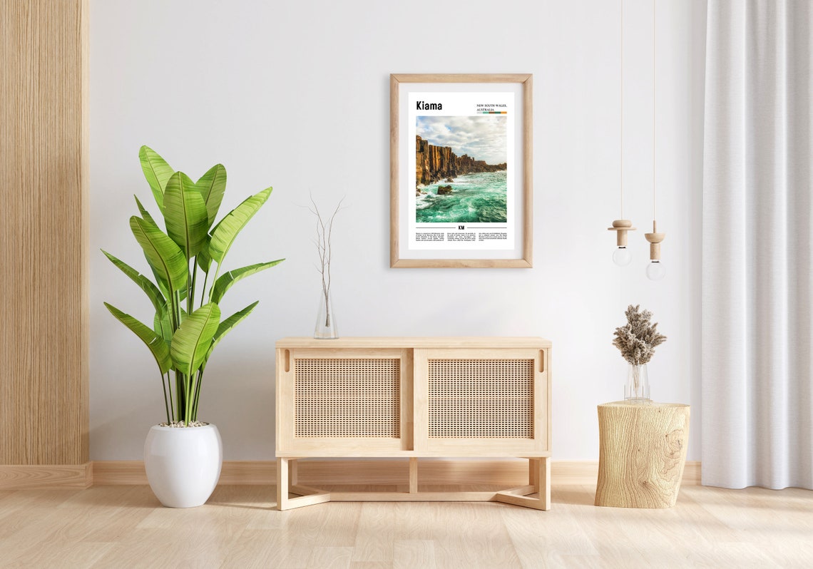 Kiama Print Kiama Poster Kiama Wall Art Oil Painting Poster Colorful City Print City Artwork Travel Artwork Travel Wall Art - Image 3
