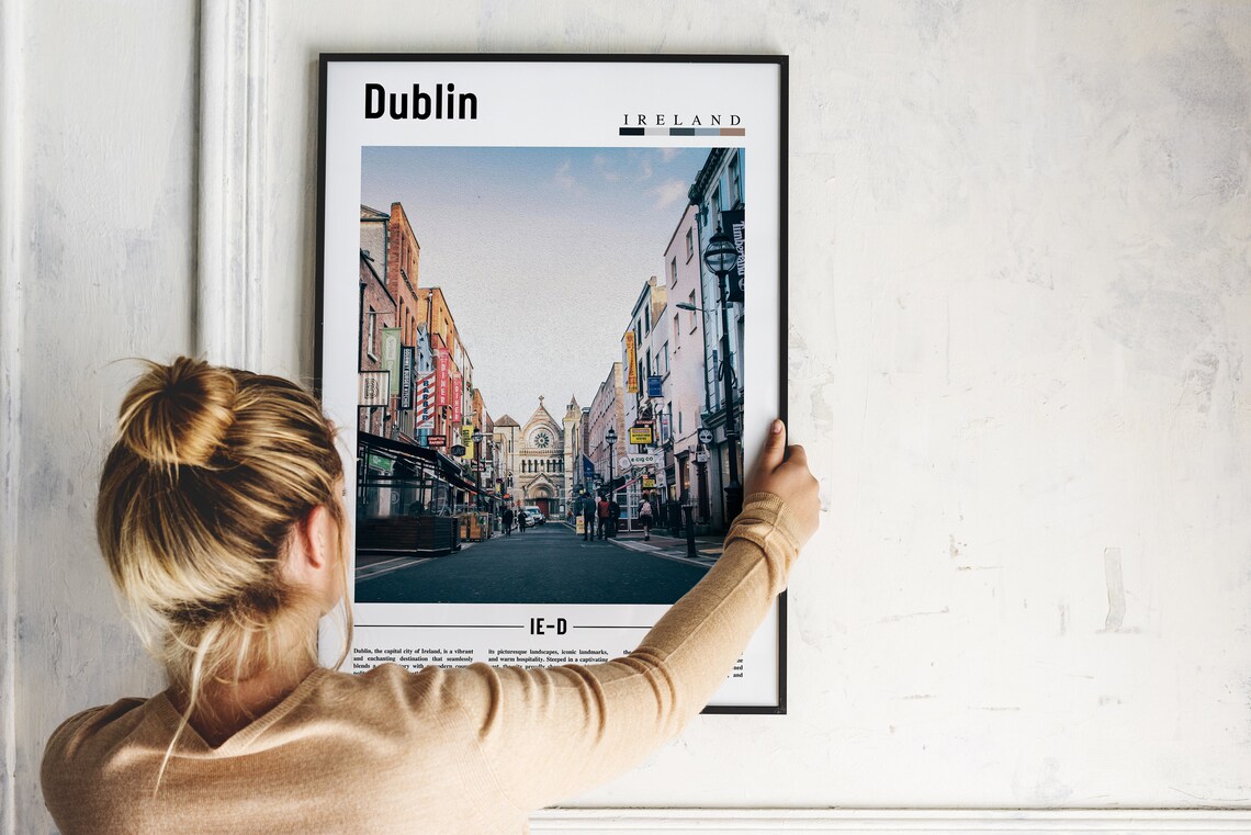 Dublin Ireland Historic Street Cathedral Travel Photo Art Poster - Image 2