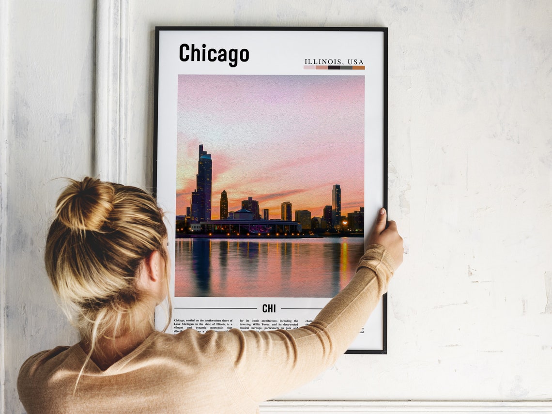 Chicago Print Chicago Poster Chicago Wall Art United States Photo United States Poster United States Print - Image 2