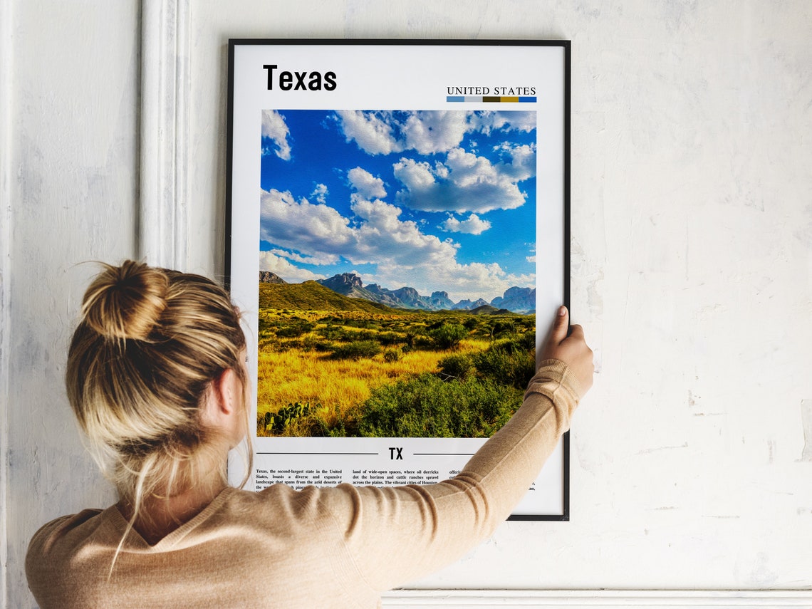 Texas Poster Texas Print Texas Wall Art Texas Photo United States Photo United States Poster United States Print - Image 2