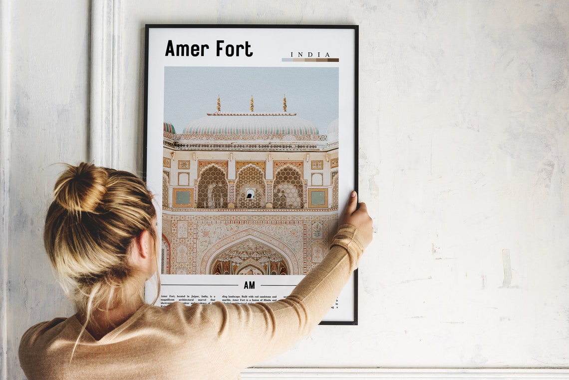Amer Fort Poster Amer Fort Print Amer Fort Wall Art Asia Print Asia Poster Asia Photo Minimal Travel Poster - Image 2