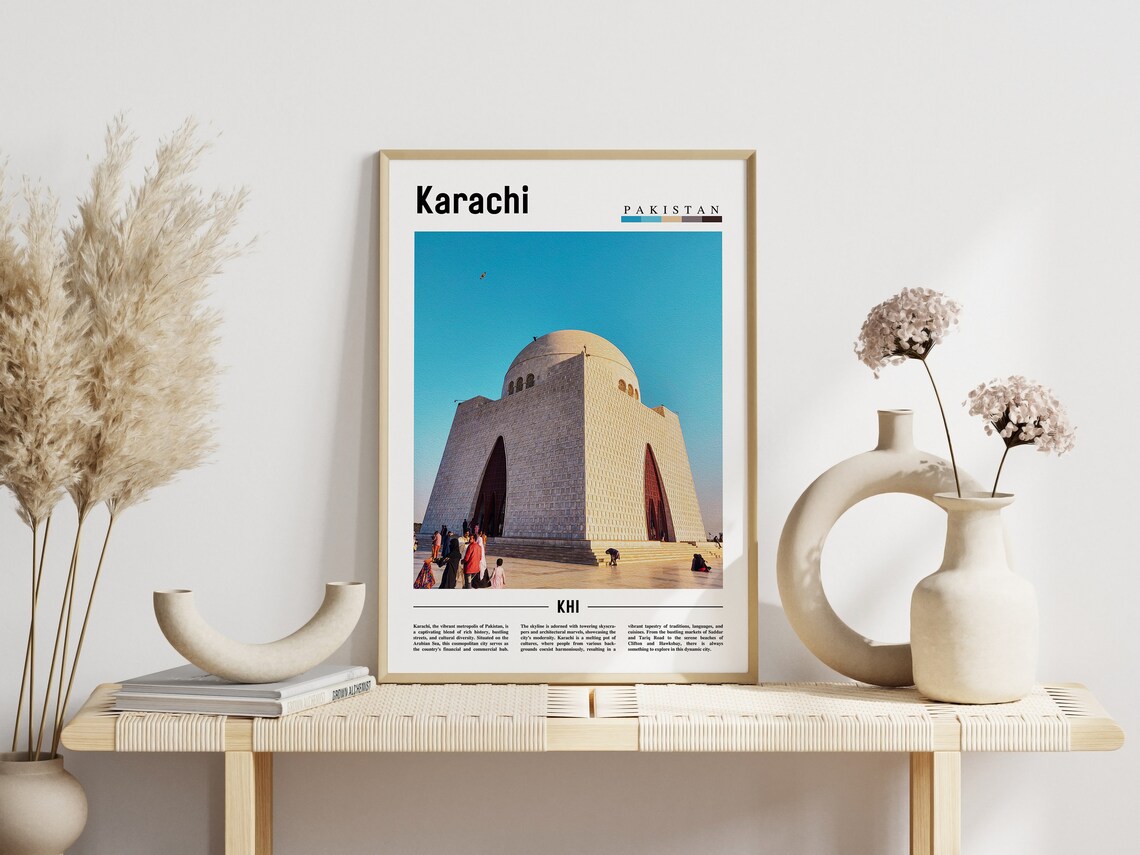 Karachi Pakistan Mazar e Quaid Mausoleum Travel Poster Wall Decor - Image 3