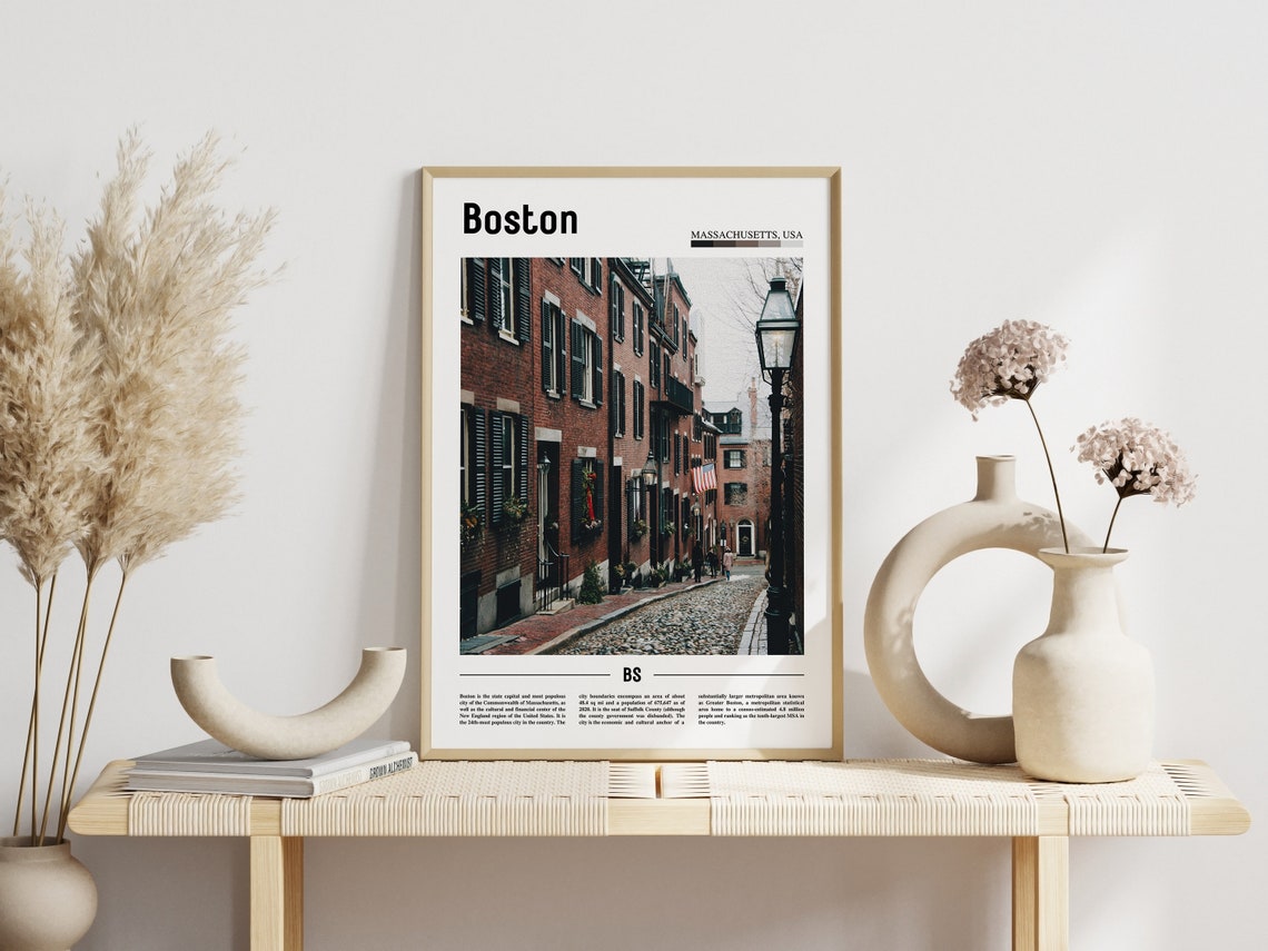 Boston Print Boston Poster Boston Wall Art United States Photo United States Poster United States Print Travel Poster - Image 3