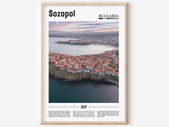 Sozopol Bulgaria Black Sea Coast Cliff Aerial View Photo Poster