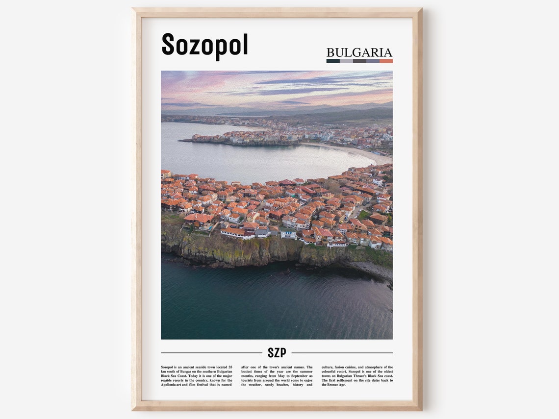 Sozopol Print Sozopol Poster Sozopol Wall Art Oil Painting Poster Colorful City Print City Artwork Travel Artwork Travel Wall Art