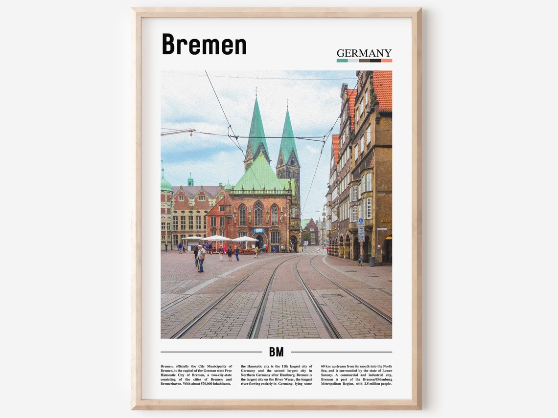 Bremen Germany Cathedral Dom Historic Old Town Photo Travel Art Poster