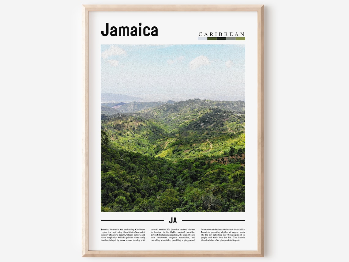 Jamaica Poster Jamaica Print Jamaica Wall Art Caribbean Photo Caribbean Poster Caribbean Print Travel Poster