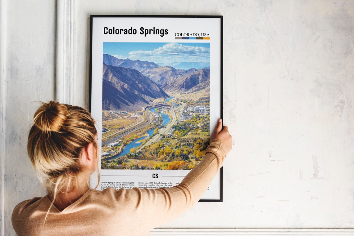 Colorado Springs Print Colorado Springs Poster Colorado Springs Wall Art Oil Painting Poster City Artwork Travel Artwork Travel Wall Art - Image 2