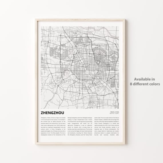 Zhengzhou Henan China Minimalist City Map With Coordinates Poster
