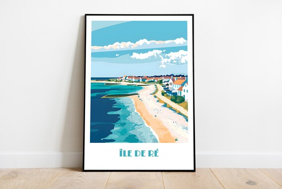 Handmade Poster Of Le De R Wall Art Modern Travel Framed Birthday Home Made Decor Gift Vector Illustration Print Painting