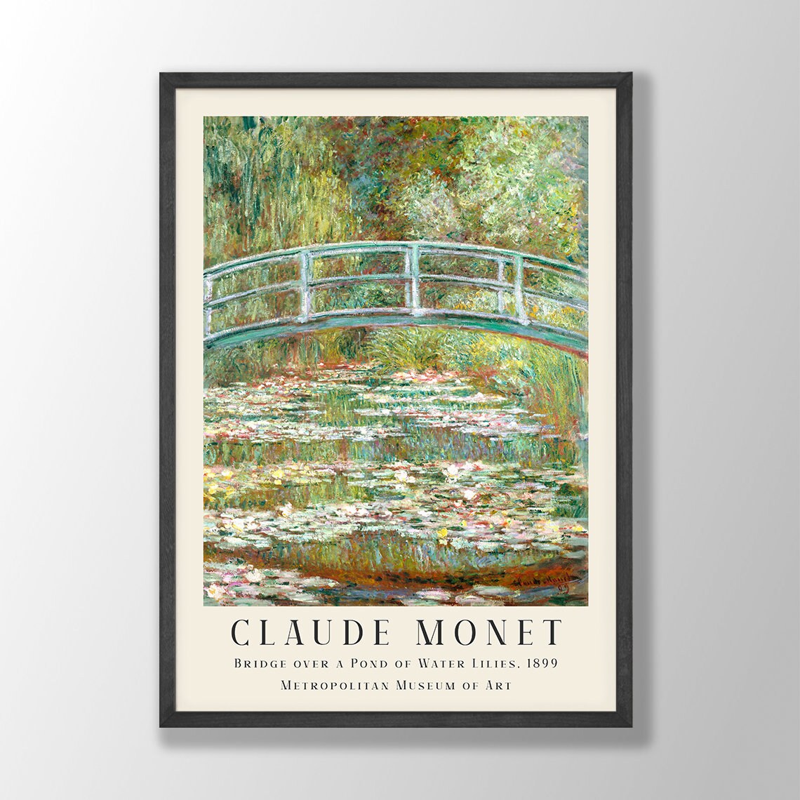 Claude Monet Water Lily Art Print, Nouveau Style