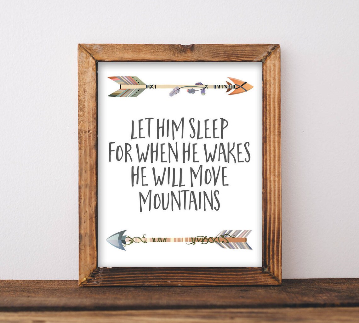 Tribal Art Nursery Arrow Quote, Baby Boy Art Print
