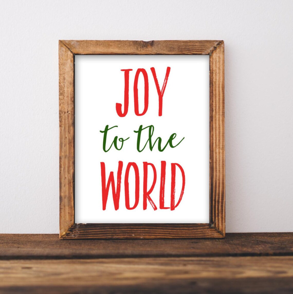 Joy To The World Christmas Holiday Art Print