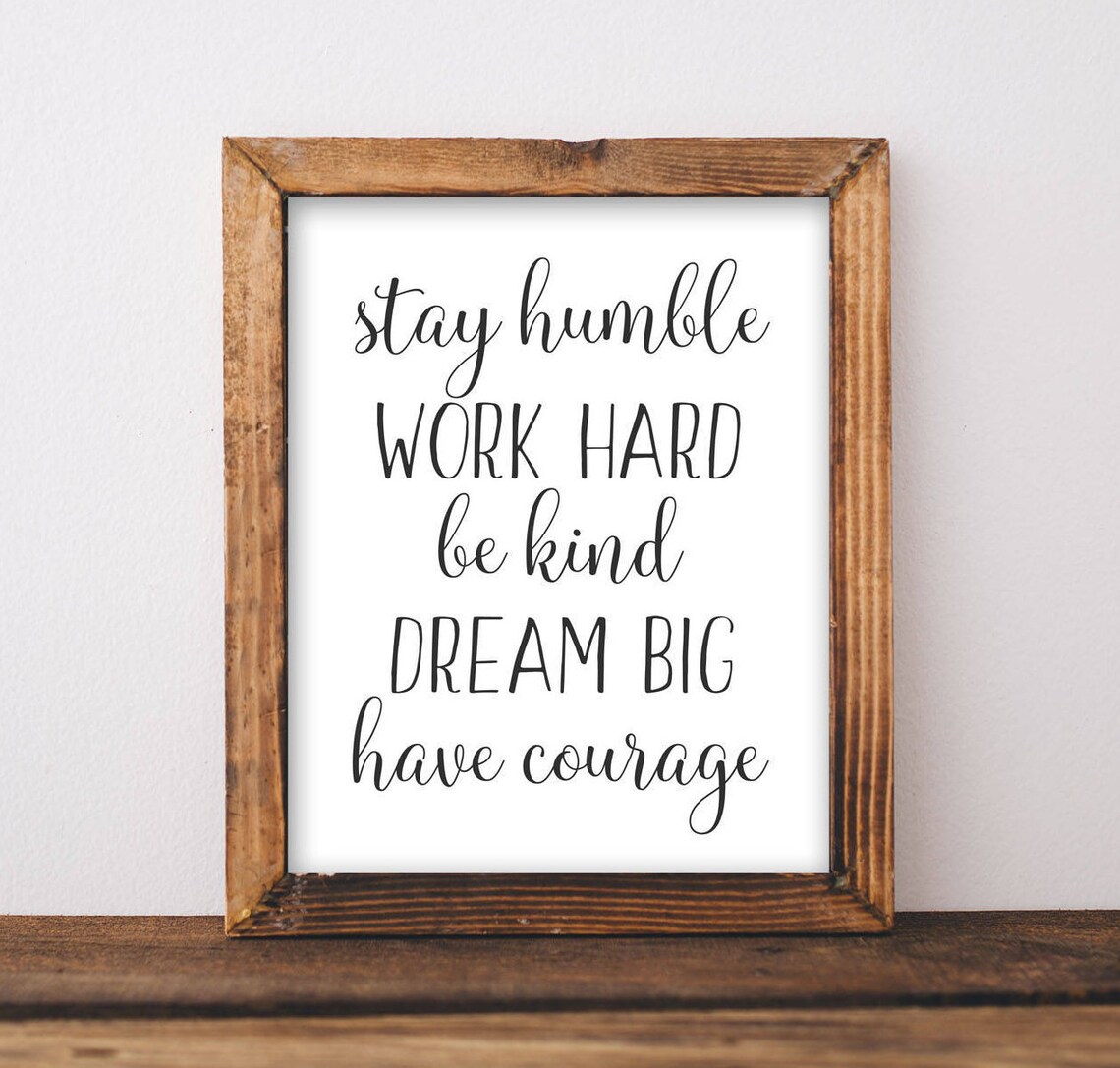 Positive Art Dream Big Have Courage Poster