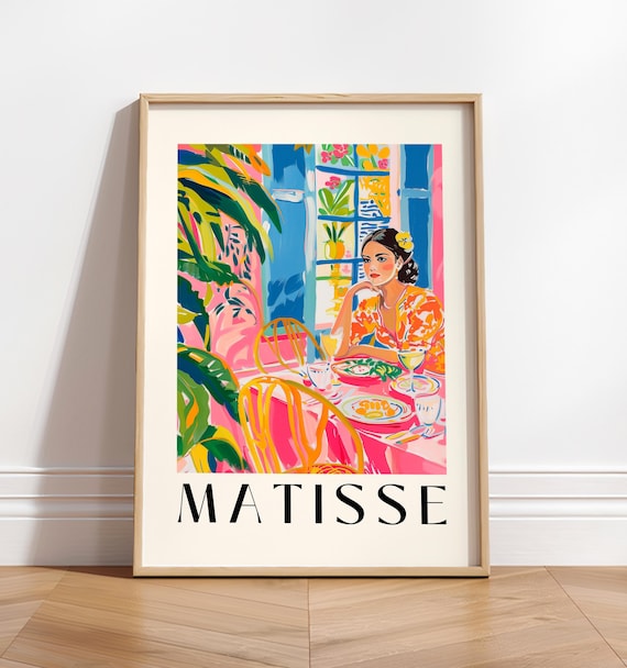 Spanish Art Print Woman By Henri Matisse Aesthetic Summer Decor Mediterranean Wall Art Dining Poster
