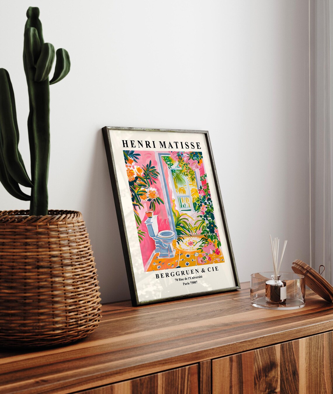 Tropical Toilet Wall Art, Matisse-Inspired Bathroom Poster - Image 3