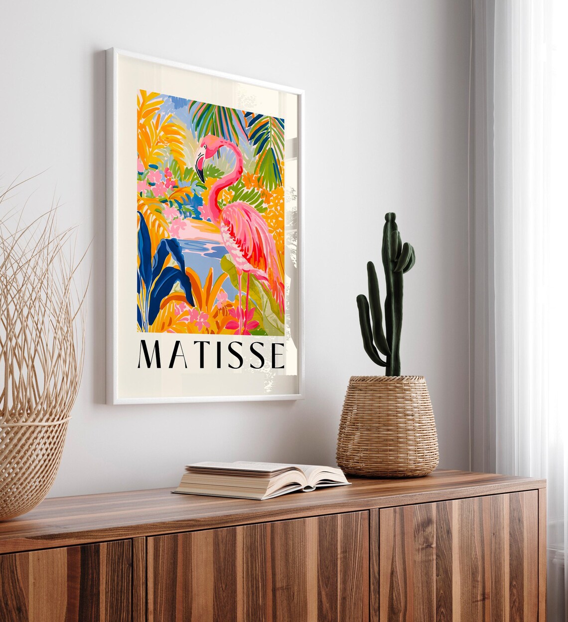 Pink Flamingo Floral Henri Matisse Poster Print - Image 4