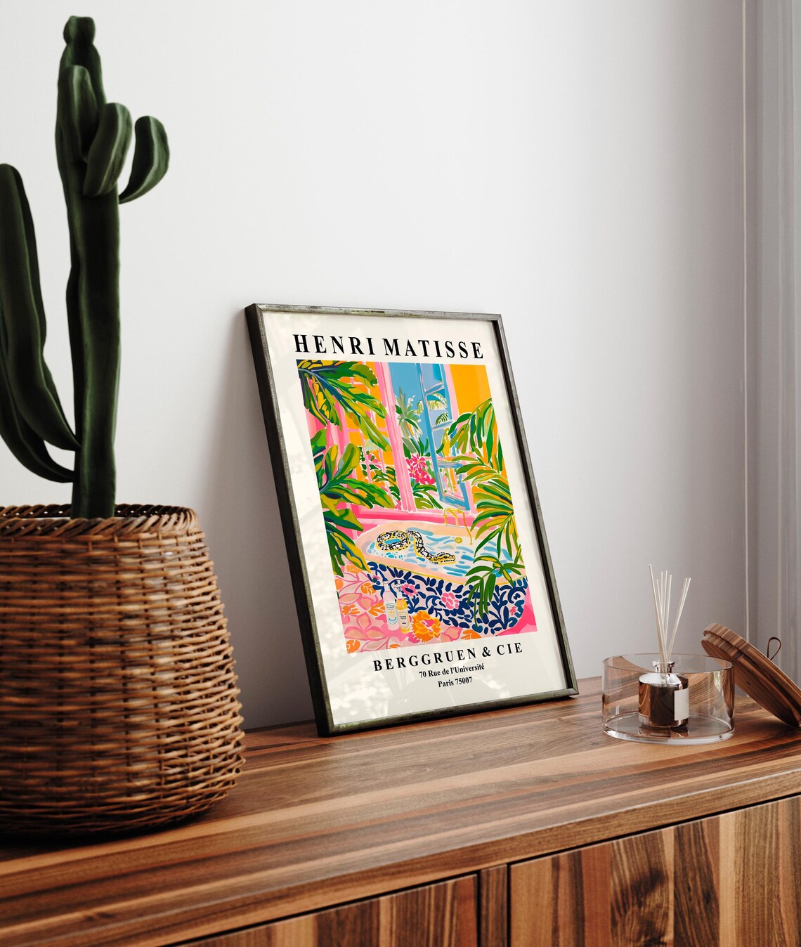 Henri Matisse Style Snake Bubble Bath Berggruen Paris Tropical Wall Art - Image 2