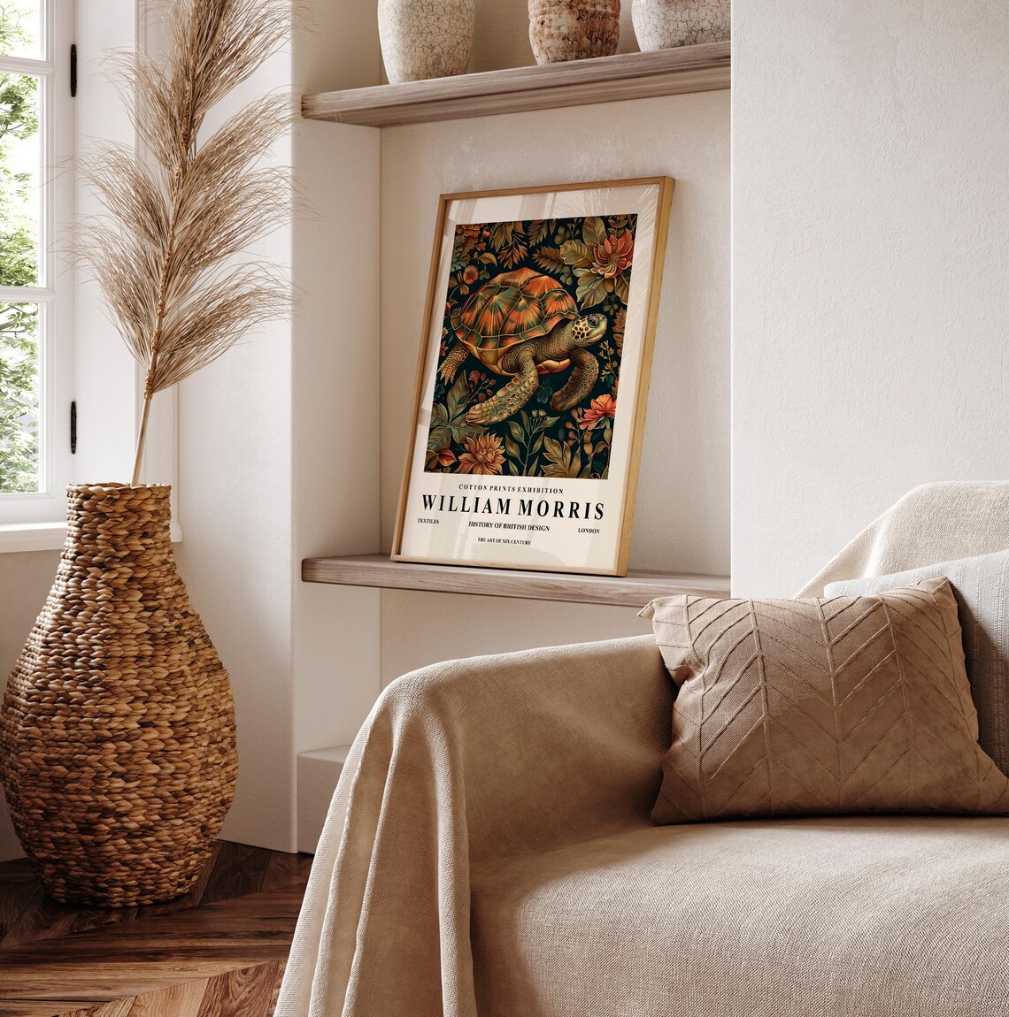 Sea Turtle William Morris Mid-Century Modern Art Print - Image 5