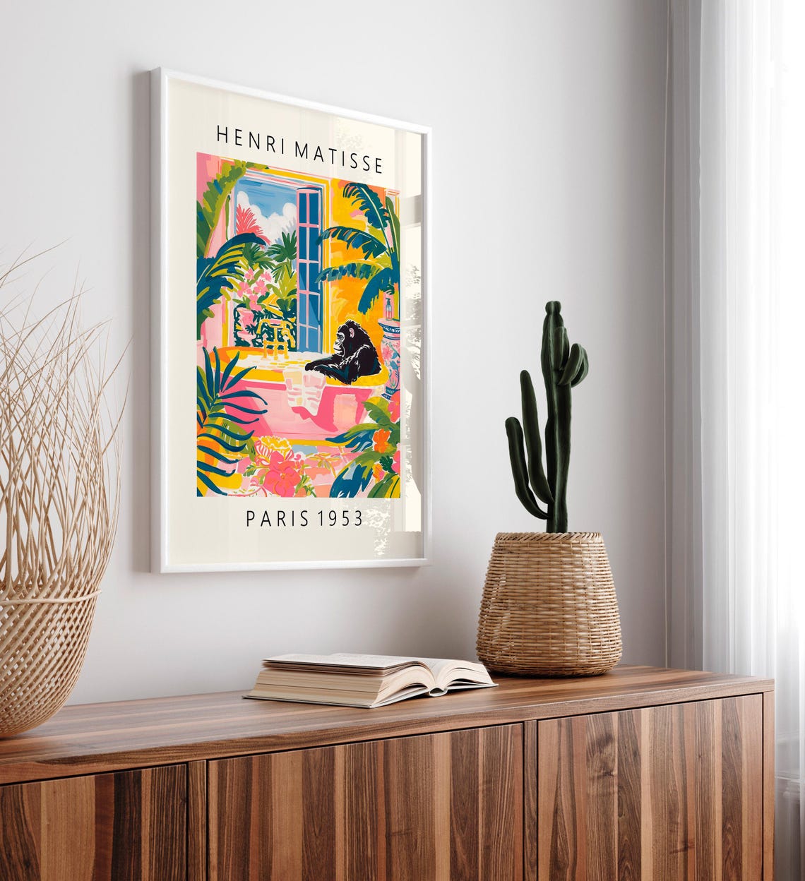 Henri Matisse Style Tropical Gorilla Bubble Bath Paris 1953 Poster - Image 4