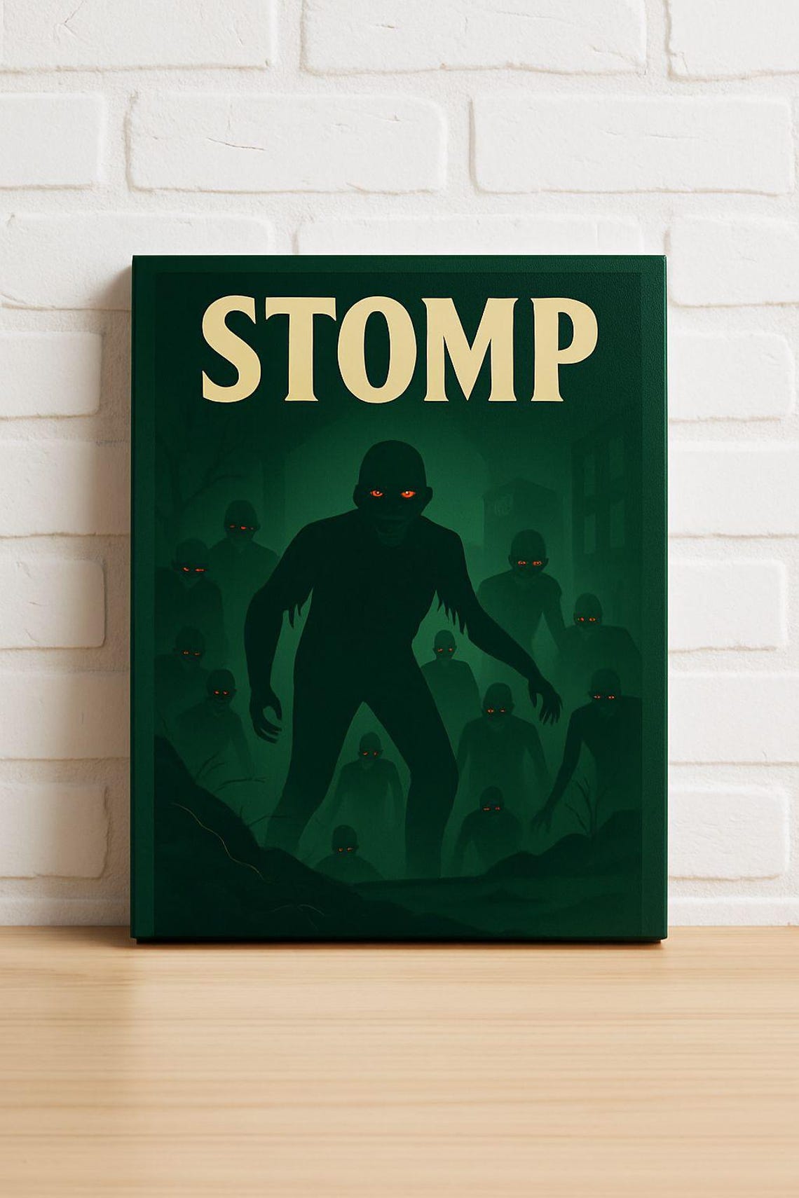 Stomp Zombie Horde Horror Dark Green Halloween Spooky Poster