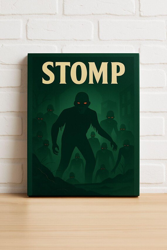 Stomp Zombie Horde Horror Dark Green Halloween Spooky Poster
