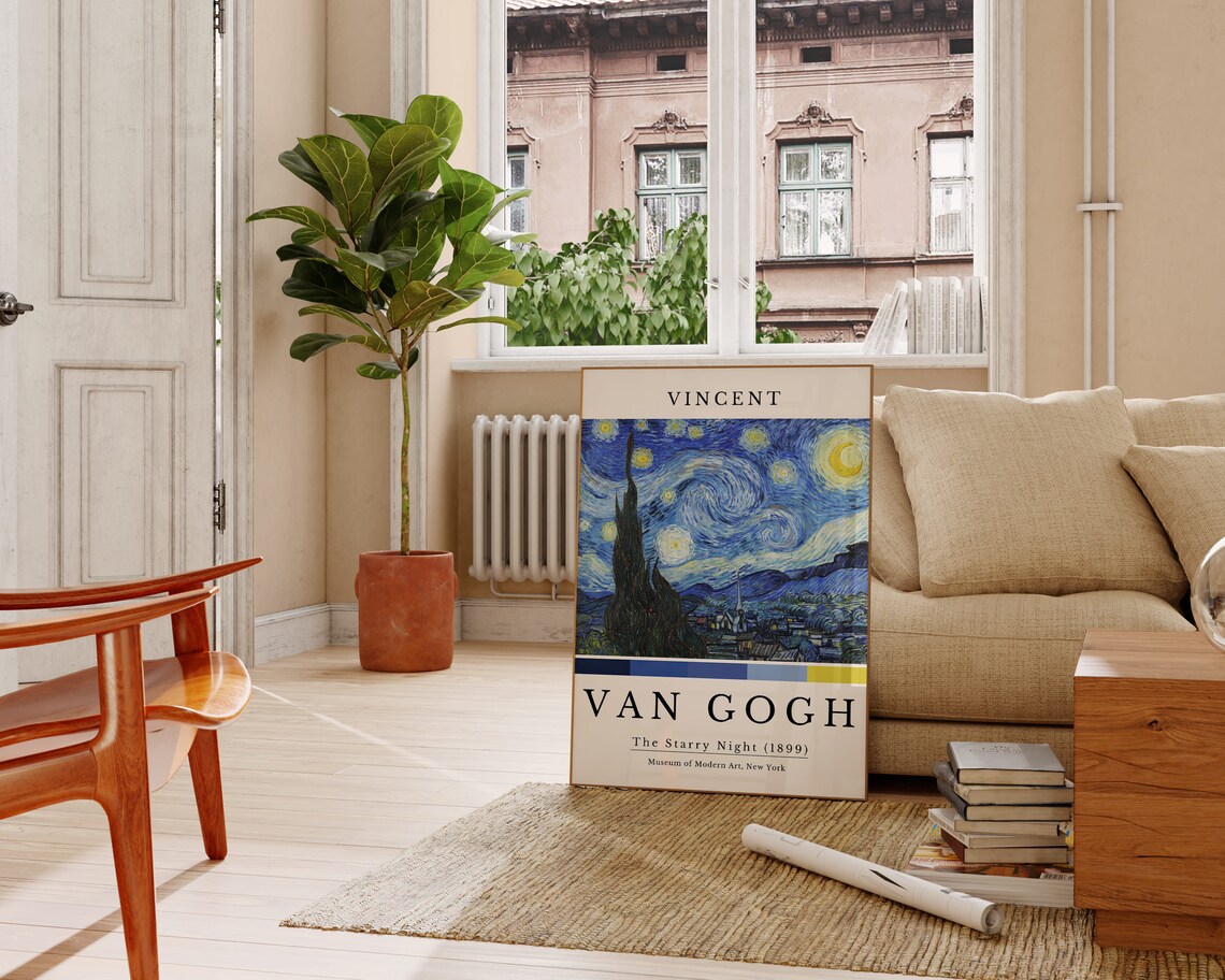 Vincent van Gogh The Starry Night Museum of Modern Art Poster - Image 2