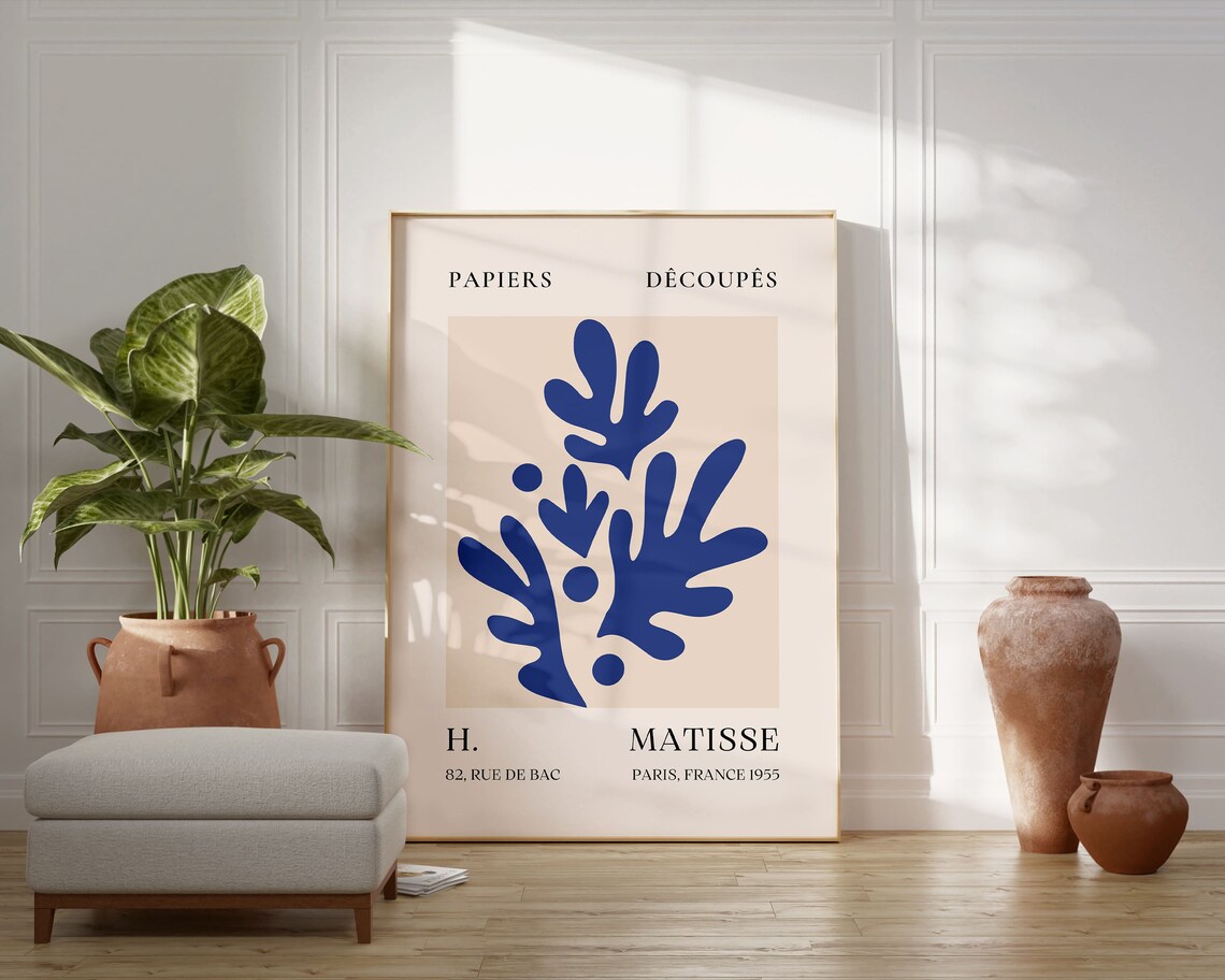 Henri Matisse Print, Blue Papiers D e9coup e9s Poster - Image 2