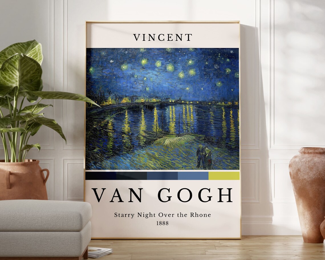 Vincent van Gogh Starry Night Over the Rhone 1888 Museum Poster