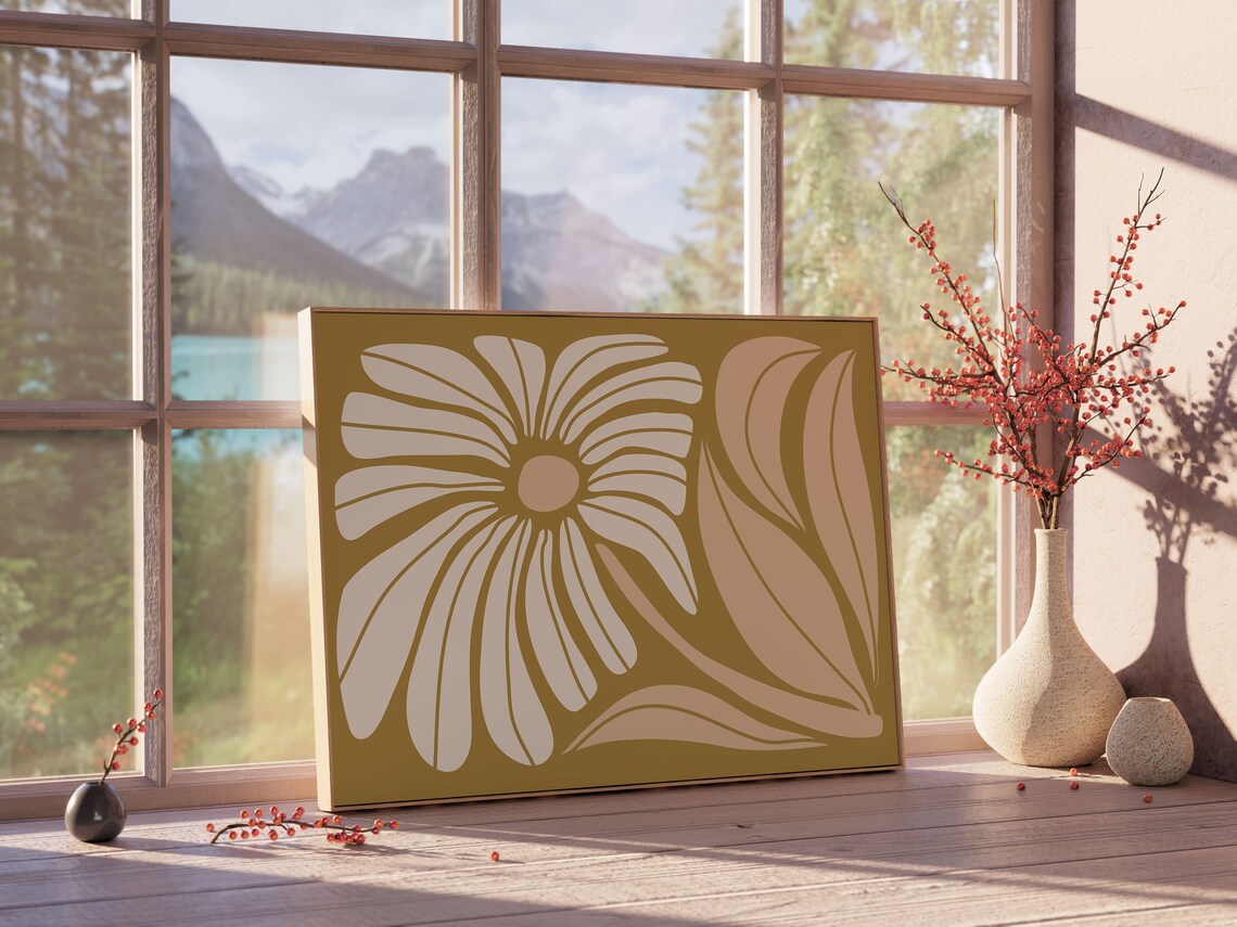 Matisse-Inspired Floral Minimalist Art Print - Image 2