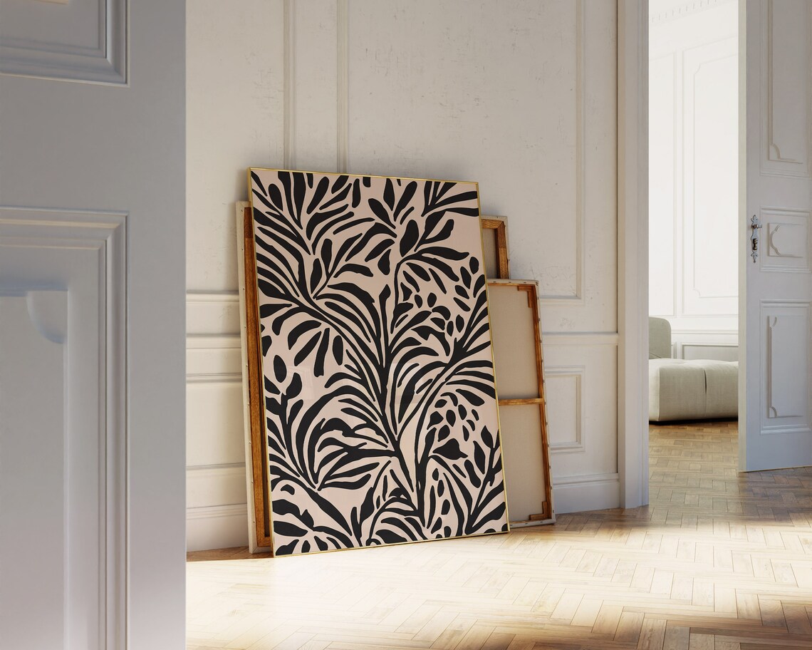 Abstract Botanical Wall Art, Matisse-Inspired Poster
