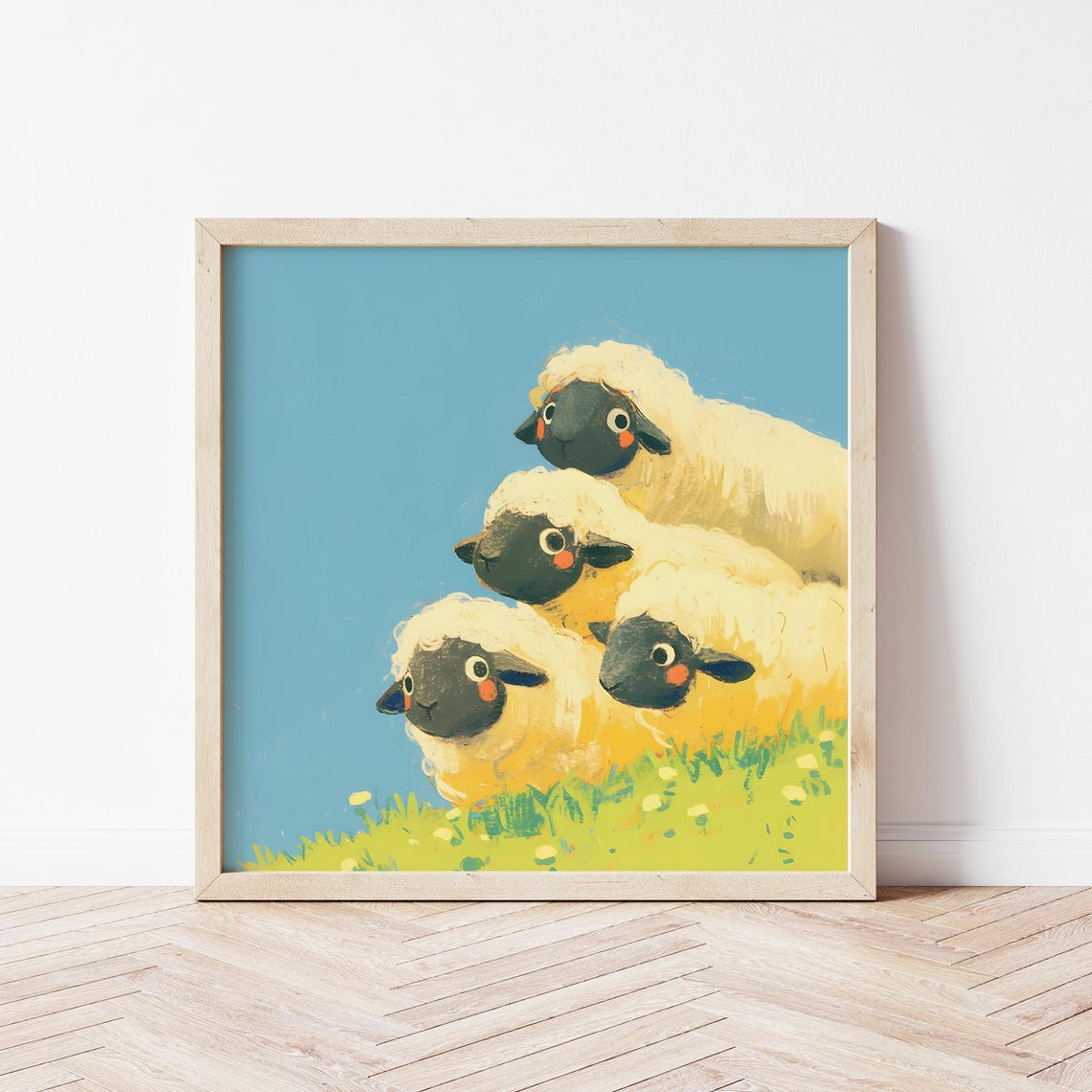 Blacknose Sheep Illustration Of Sheep Wall Art Of Animals Nursery Prints Of Birthday Gifts Of Sheep Wall Dcor Of Valais Blacknose