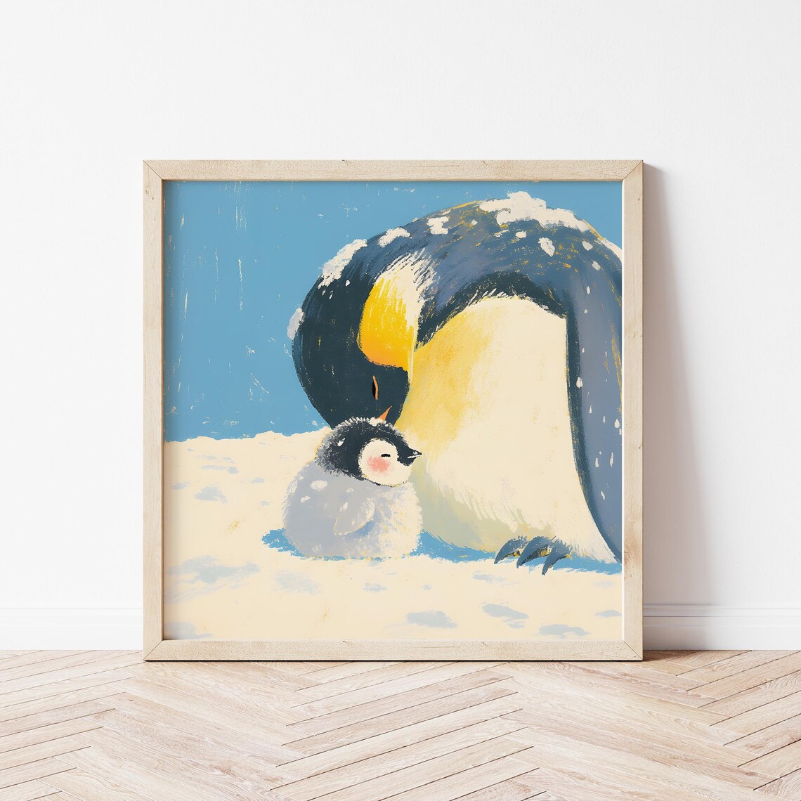 Baby Penguin Illustration, Nursery Art Print