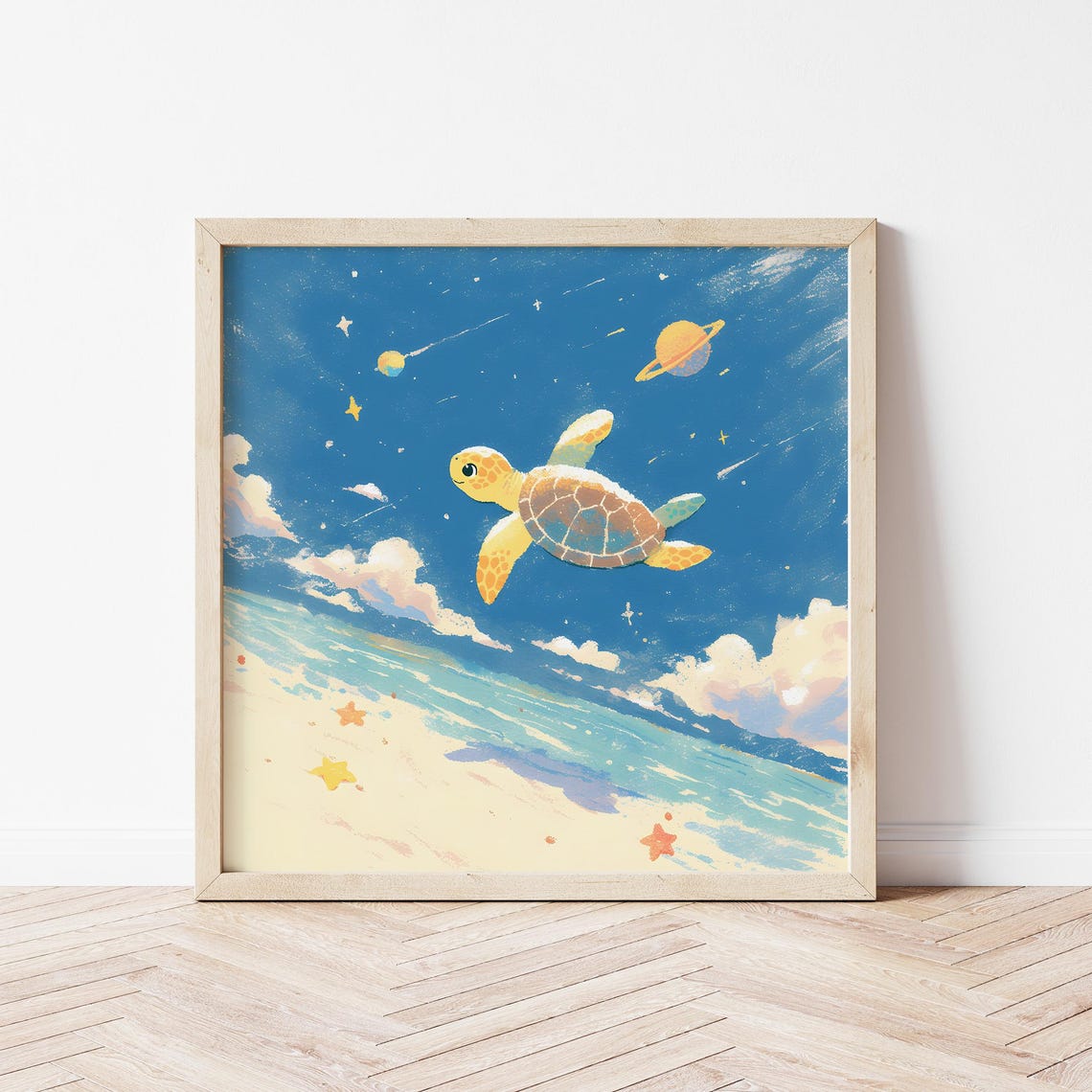 Roaming Turtle Illustration, Animal Nursery Decor