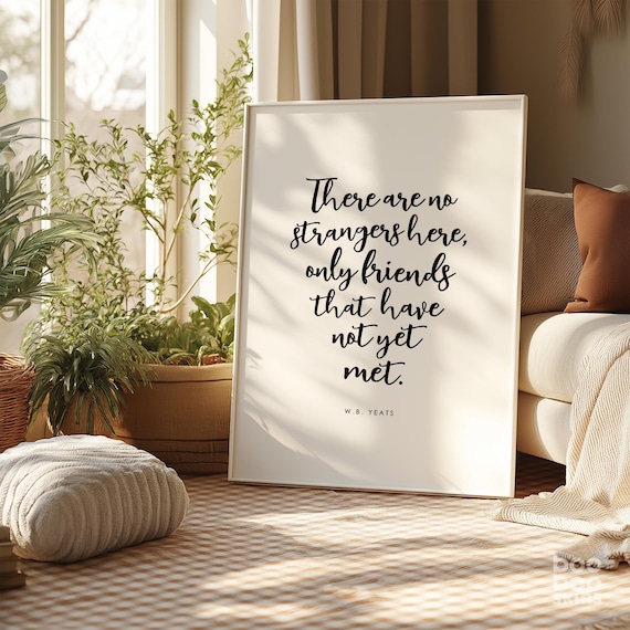 W.B. Yeats Irish Bar Quote Poster, Pub Decor