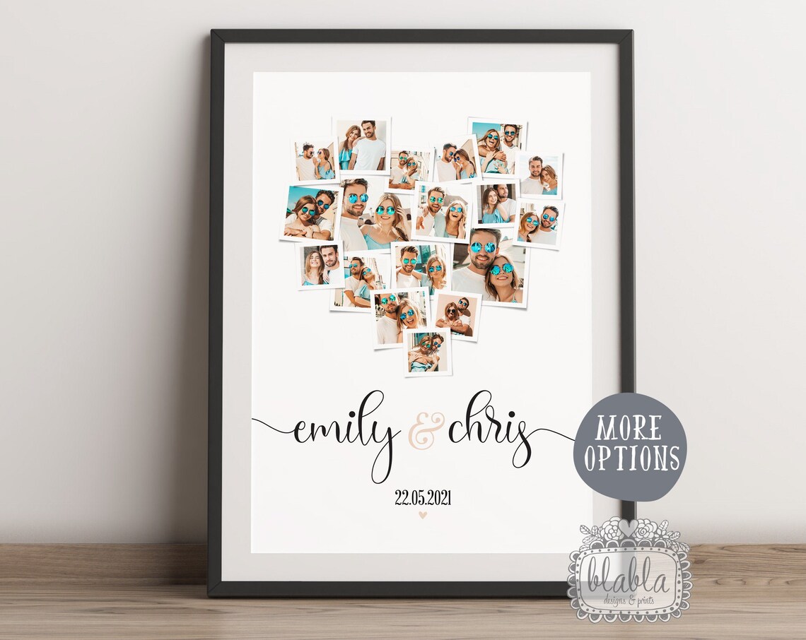 Couple Personalised Gift Personalised Photo Collage Best Friends Print Couple Photo Collage Photo Collage Birthday Poster Best Sister