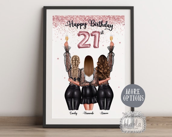 21st Birthday Gift Friend Gift Friend Birthday Gift Best Friend Gift Friend Gift Friend Wall Art Birthday Gift Personalised Gift