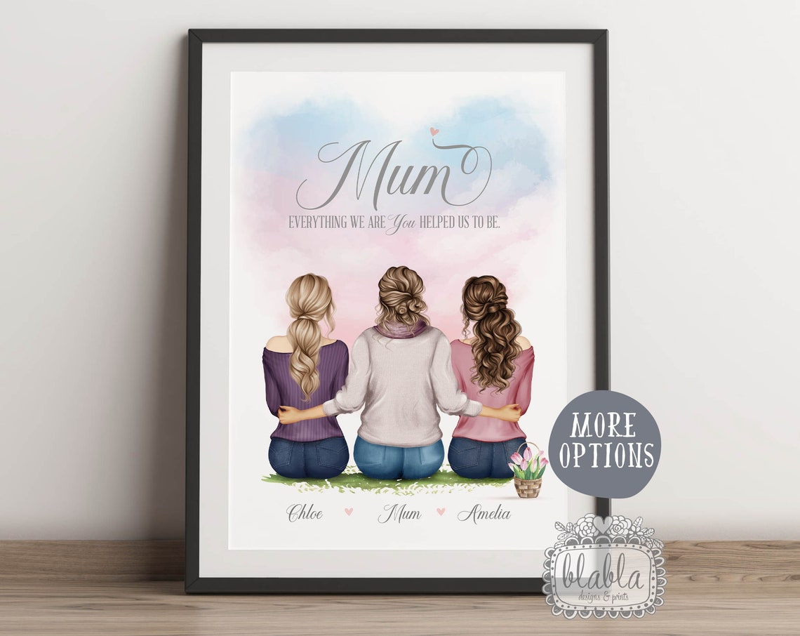 Mum Everything We Are You Helped Us To Be Daughters Keepsake Print