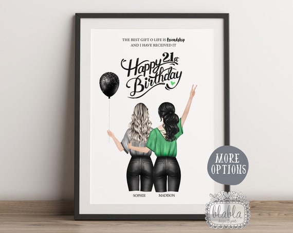 21st Birthday Gift Friend Gift Friend Birthday Gift Best Friend Gift Friend Gift Friend Wall Art Birthday Gift Personalised Gift