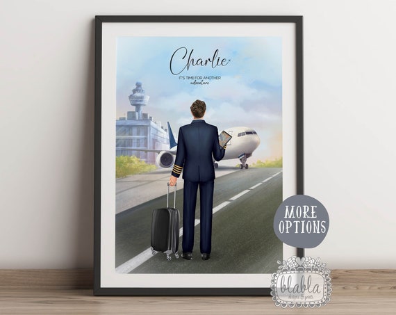 Personalised Gift For Pilot Personalised Cabin Crew Gift Flight Attendant Gift Travelling Gift Personalised Gift Custom Gift