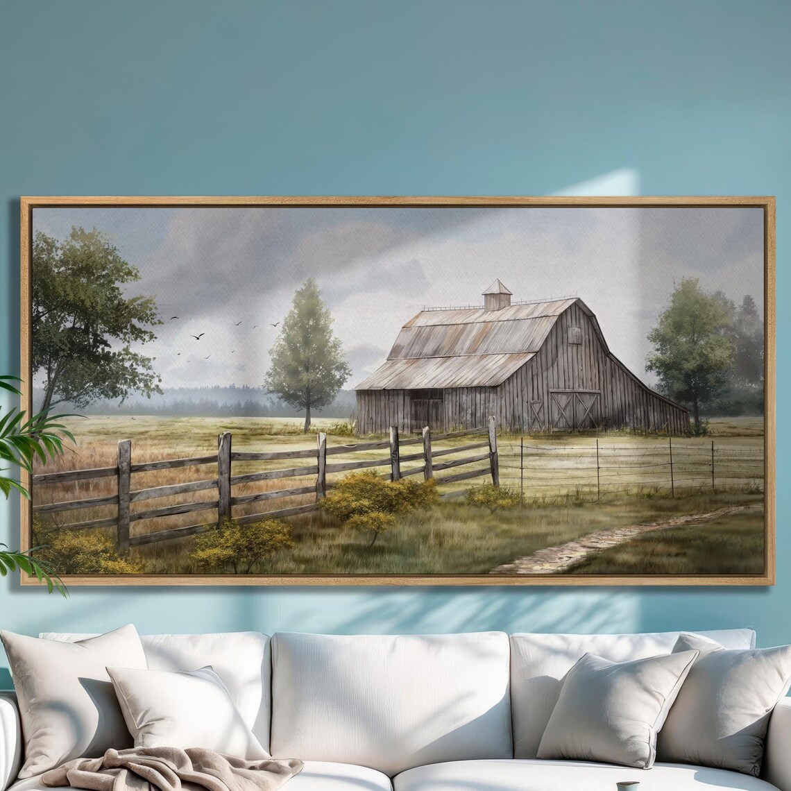 Rural Wooden Barn, Rustic Countryside Art Print