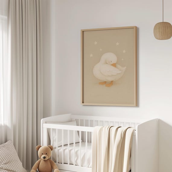 Silly Goose Nursery Print Set Sage Green Beige Farm Animal Art