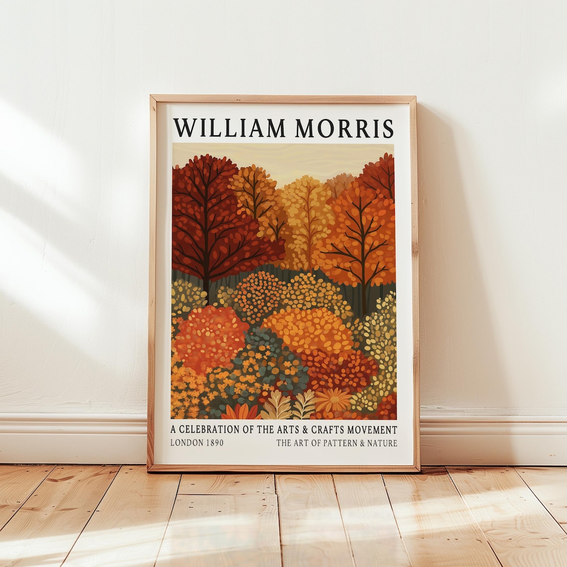 William Morris Autumn Trees Vintage Botanical Art Print