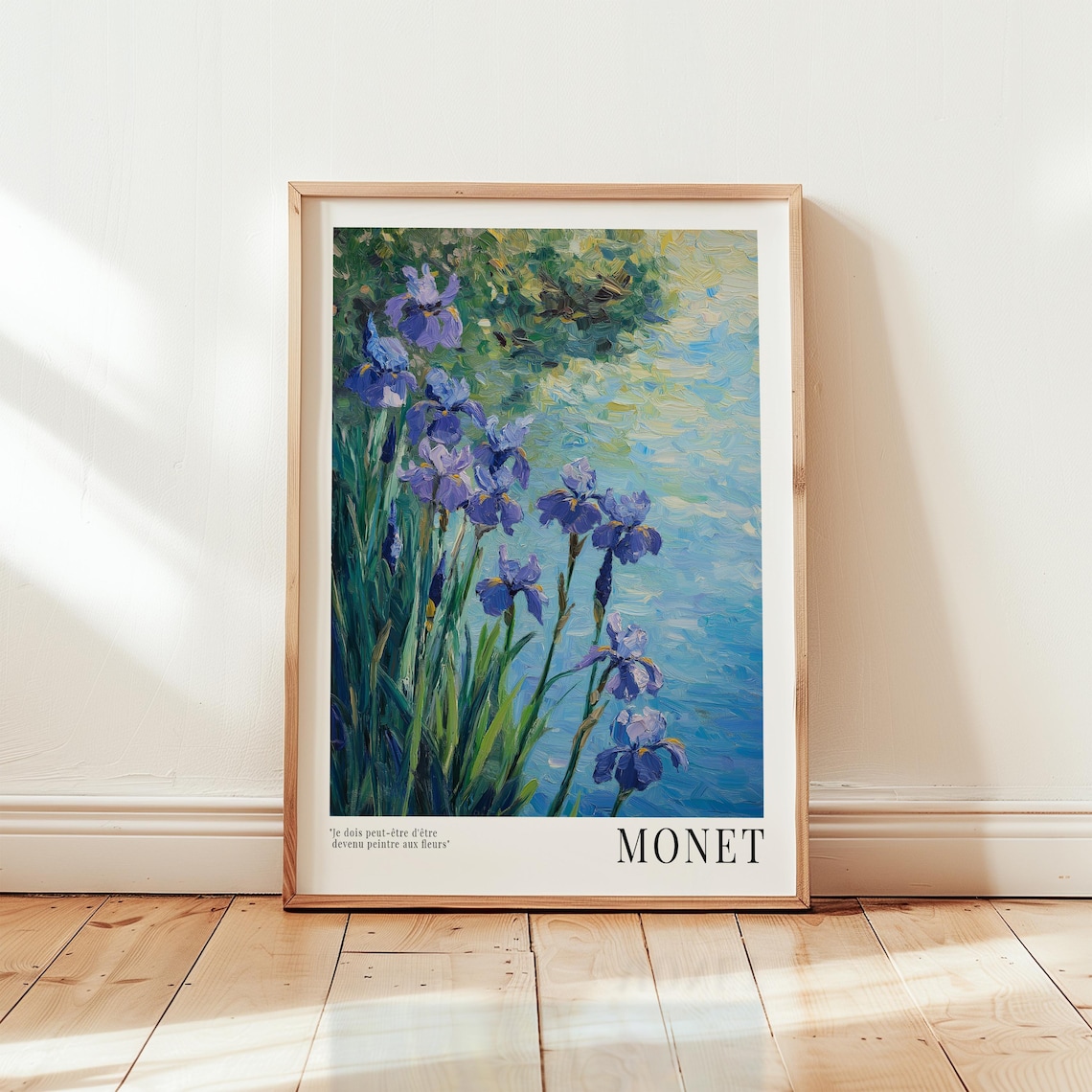 Claude Monet Iris, Impressionist Floral Art Print