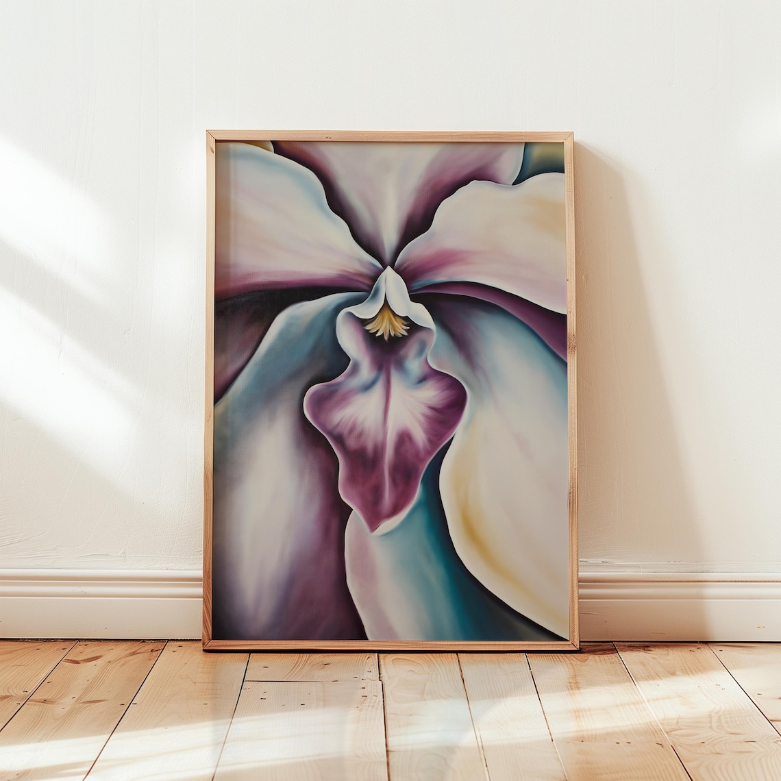 Georgia Okeeffe Orchid Poster, Abstract Floral Art
