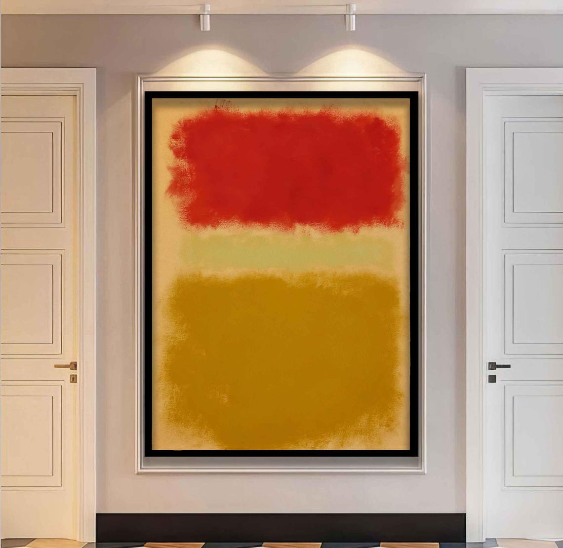 Red Yellow Color Field Abstract Rothko Style Modern Art Poster