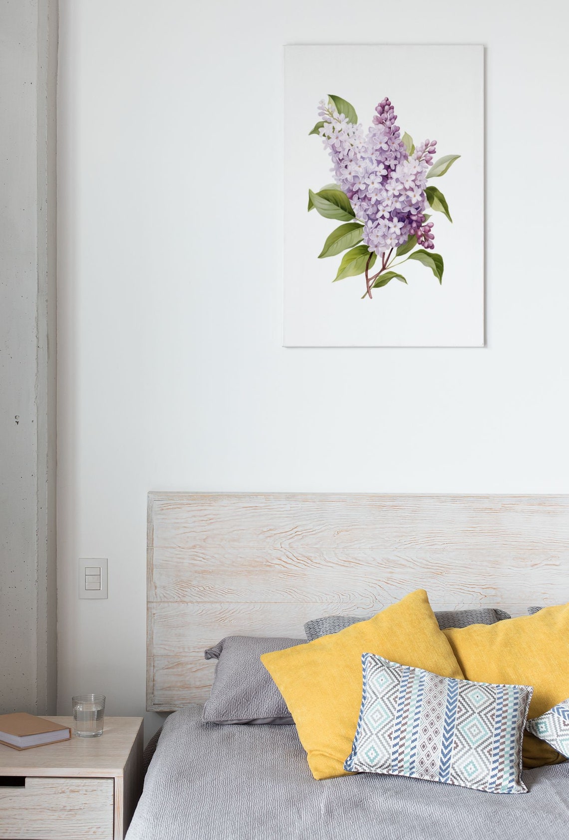 Mauve Lilac Budding Clusters Watercolour Botanical Flower Poster - Image 8
