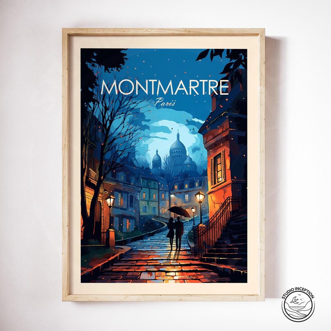 Montmartre Paris Travel Poster, France Wall Art - Image 2