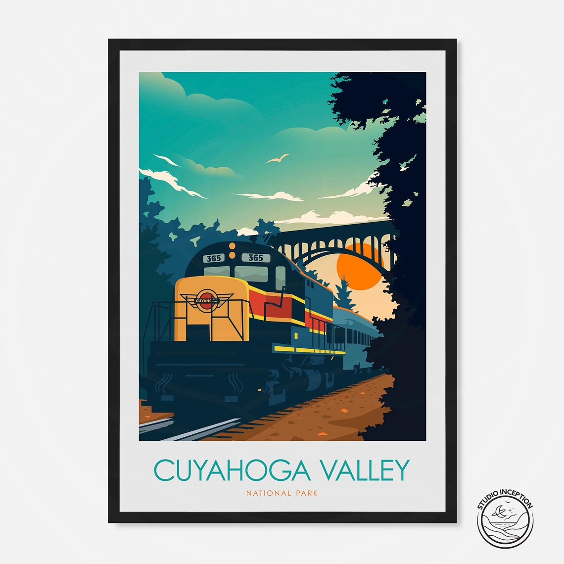 Cuyahoga Valley National Park Minimalist Travel Poster